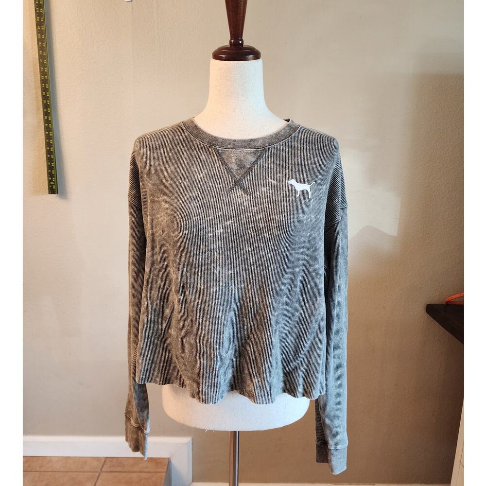 PINK Victoria's Secret Thermal Cropped Top Women's SZ Medium Dog